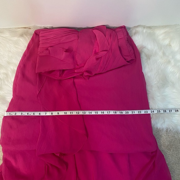 #153 David’s Bridal One Shoulder Cascading Gown size 10 - Picture 11 of 12